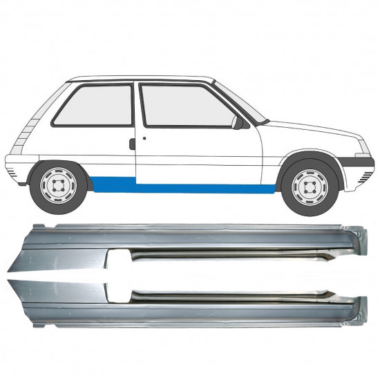 Küszöb javító panel hoz Renault 5 1984-1996 / Bal+Jobb / Készlet 9706