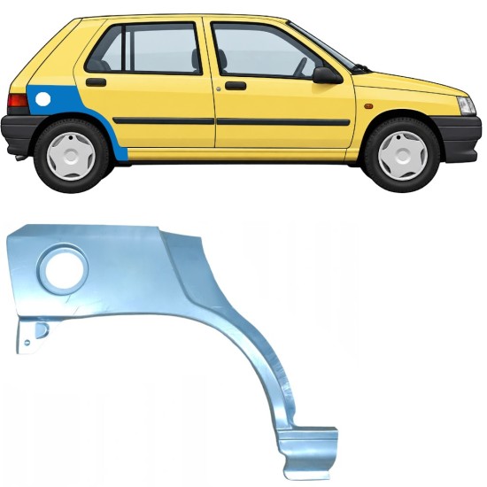 Hátsó sárvédő javító panel hoz Renault Clio I 1990-1998 / Jobb 7682