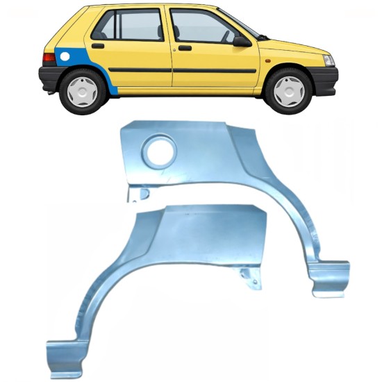 Hátsó sárvédő javító panel hoz Renault Clio I 1990-1998 / Bal+Jobb / Készlet 9849