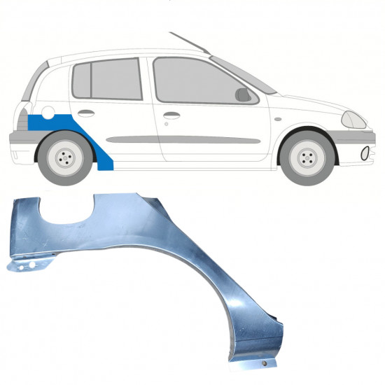 Hátsó sárvédő javító panel hoz Renault Clio 1998-2012 / Jobb 7267