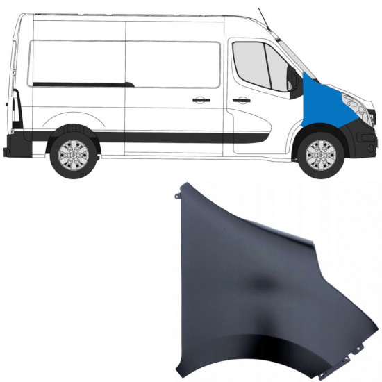 Első sárvédő hoz Renault Master 2010-2019 / Jobb 9016