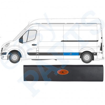 Oldali díszítő elem lámpával hoz Renault Master 2010- / LWB / Bal /  10549