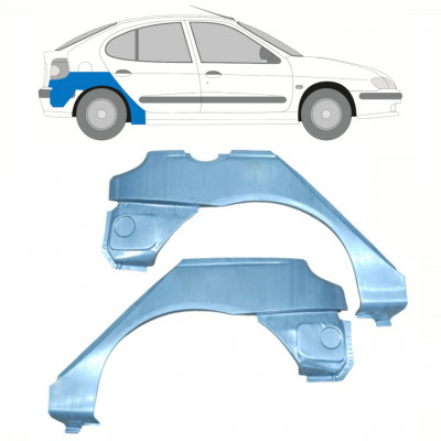 Hátsó sárvédő javító panel hoz Renault Megane 1995-2003 / Bal+Jobb / Készlet 10101