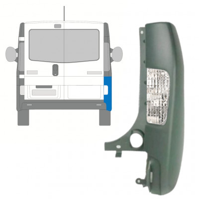 Hátsó lökhárító sarok lámpával hoz Renault Trafic 2001-2014 / Jobb /  10067