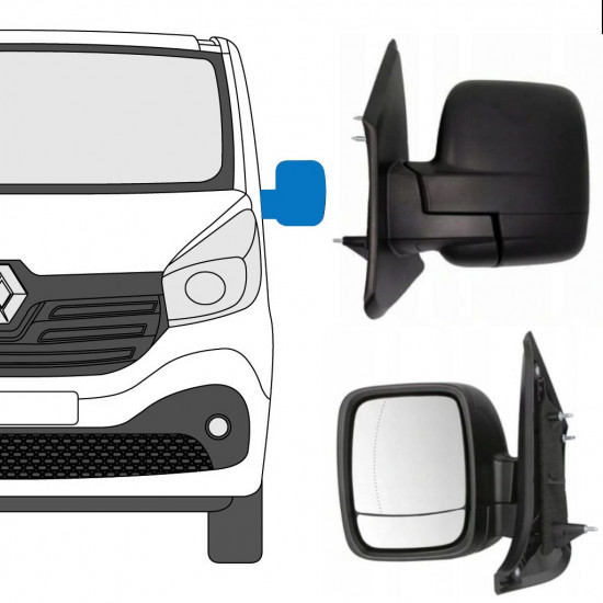 Kézi állítású visszapillantó tükör hoz Renault Trafic 2014- / Bal 8228