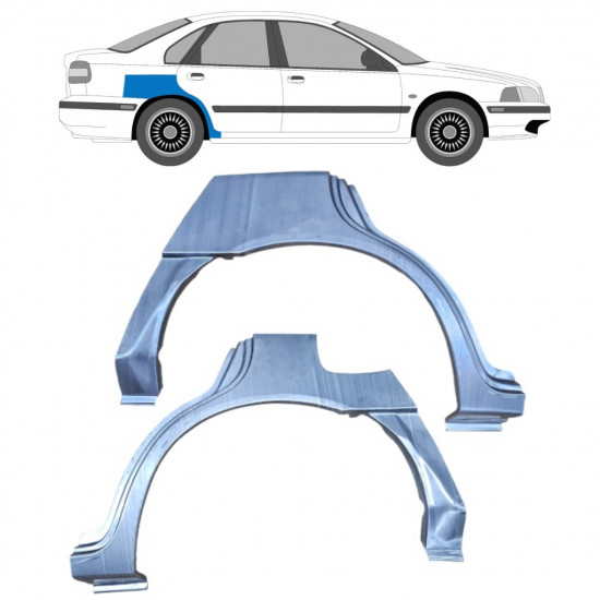 Hátsó sárvédő javító panel hoz Volvo S40 / V40 1995-2004 / Bal+Jobb / Készlet 9193