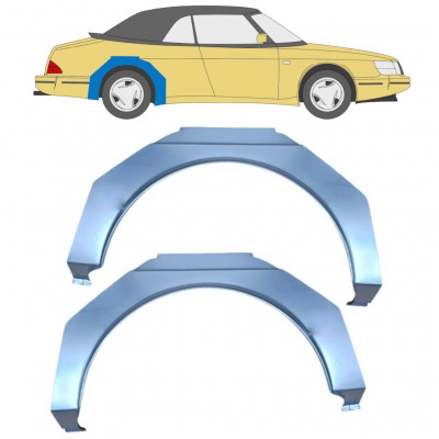 Hátsó sárvédő javító panel hoz Saab 900 1978-1995 / Bal+Jobb / Készlet 10651