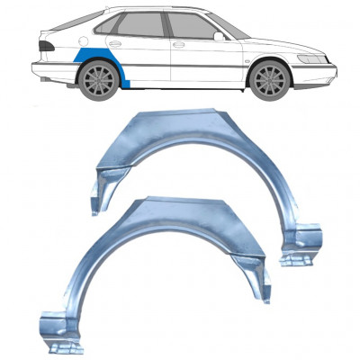 Hátsó sárvédő javító panel hoz Saab 900 1994-1998 / Bal+Jobb / Készlet 10586