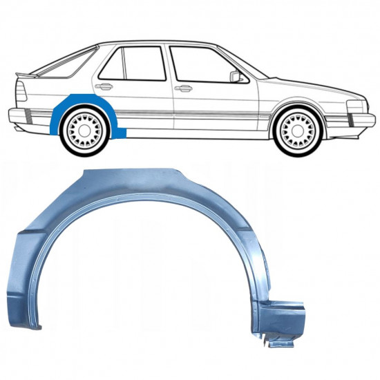 Hátsó sárvédő javító panel hoz Saab 9000 1985-1998 / Jobb 8120