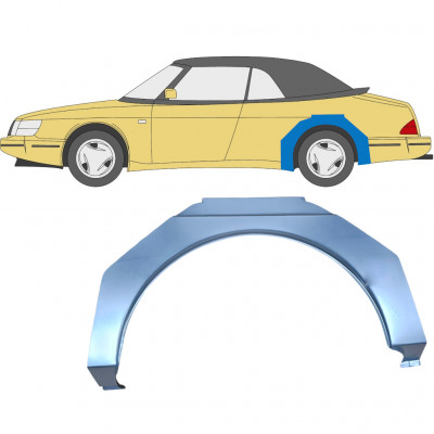 Hátsó sárvédő javító panel hoz Saab 900 1978-1995 / Bal 6982