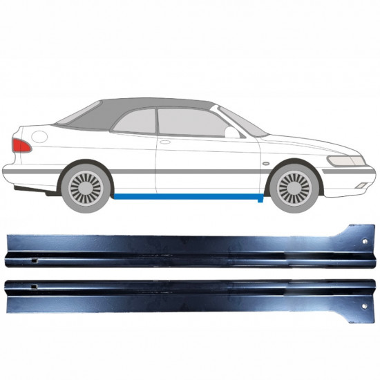 Küszöb javító panel hoz Saab 900 1978-1998 / Bal+Jobb / Készlet 9351