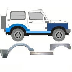 Küszöb + első + hátsó sárvédő javító panel hoz Suzuki Samurai 1981- / Jobb / Készlet 11181