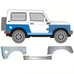Küszöb + első + hátsó sárvédő javító panel hoz Suzuki Samurai 1981- / Jobb / Készlet 11179