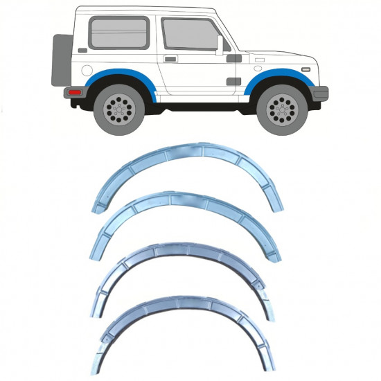 Első és hátsó sárvédő javító panel hoz Suzuki Samurai 1981- / Készlet 11835