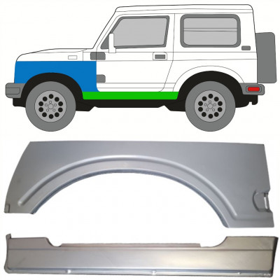 Teljes küszöb és első sárvédő javító panel hoz Suzuki Samurai 1981-1998 / Bal / Készlet 10035