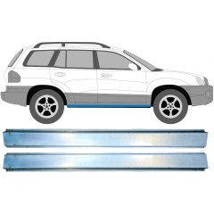 Belső küszöb javító panel hoz Hyundai Santa Fe 2001-2006 / Bal+Jobb / Készlet 11587