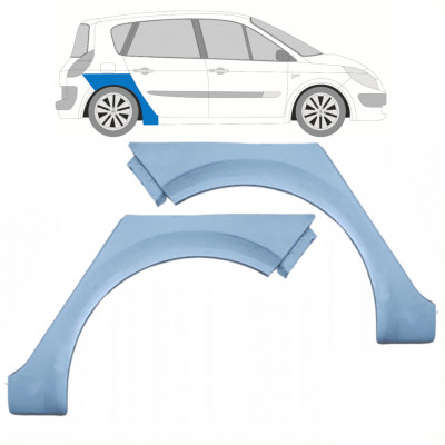 Hátsó sárvédő javító panel hoz Renault Scenic 2003-2009 / Bal+Jobb / Készlet 10229