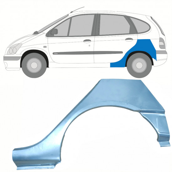 Hátsó sárvédő és küszöb javító panel hoz Renault Scenic 1995-2003 / Bal 8406