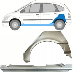 Küszöb és hátsó sárvédő javító panel hoz Renault Megane I Scenic 1995-2003 / Bal / Készlet 10100