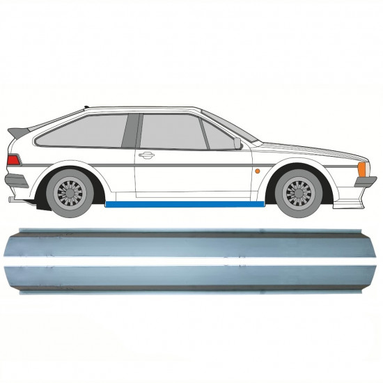 Küszöb javító panel hoz VW Scirocco 1981-1992 / Bal = Jobb (szimmetrikus) / Készlet 10376