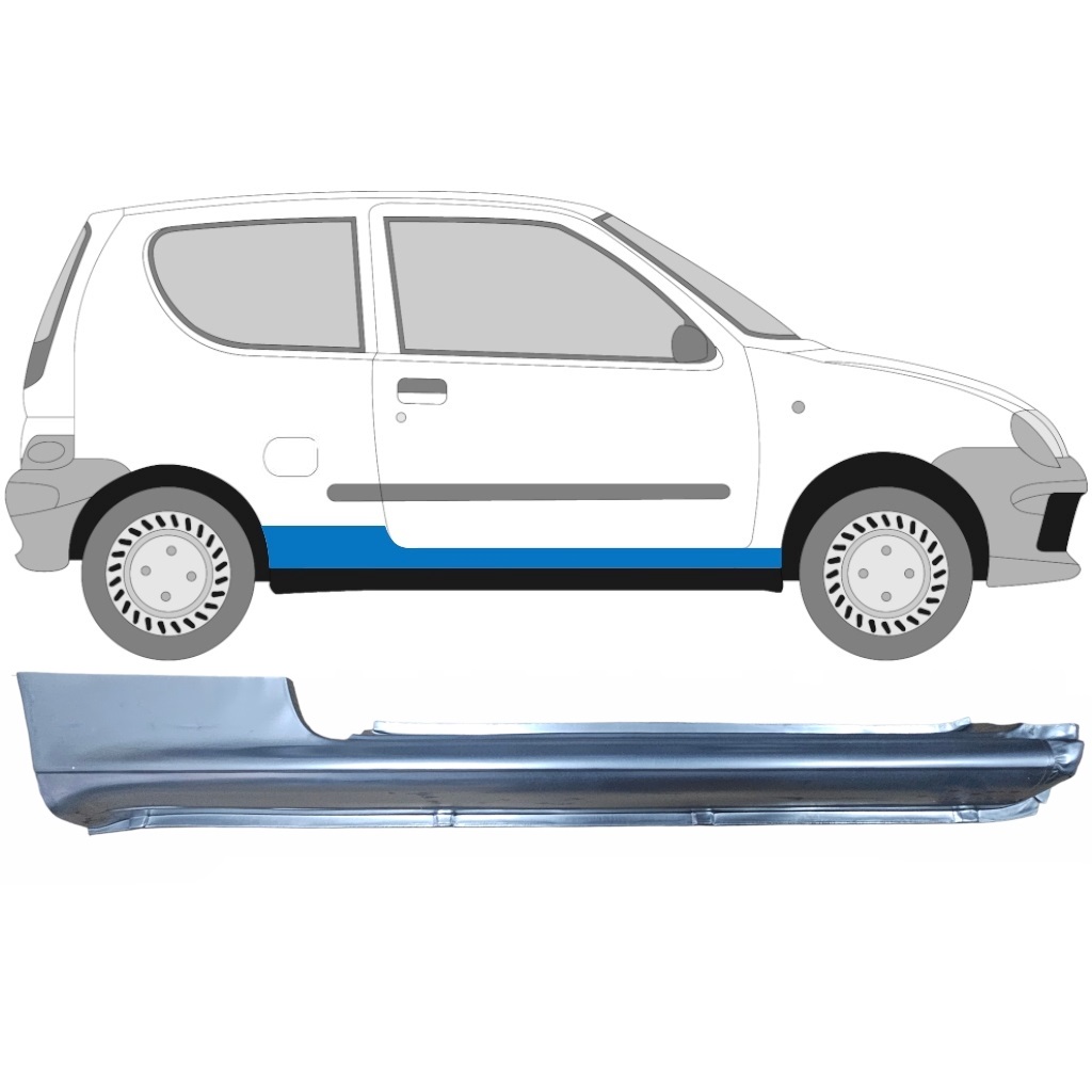 Teljes Küszöb Hoz Fiat Seicento 1998-2010 / Jobb 6509