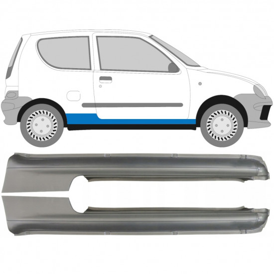 Teljes küszöb hoz Fiat Seicento 1998-2010 / Bal+Jobb / Készlet 9598