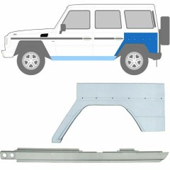 Küszöb és hátsó sárvédő javító panel hoz Mercedes G-Class W460 W461 W463 1979-2017 / Bal / Készlet 10006