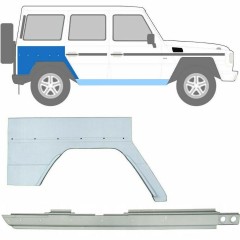 Küszöb és hátsó sárvédő javító panel hoz Mercedes G-Class W460 W461 W463 1979- / Jobb / Készlet 10005
