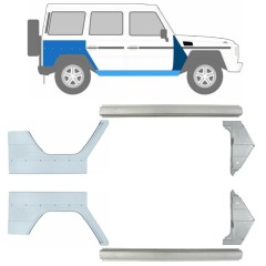 Küszöb + első + hátsó sárvédő javító panel hoz Mercedes G-Class W460 W461 W463 1979-2017 / Bal+Jobb / Készlet 9710