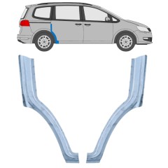 Első rész hátsó sárvédő javító panel hoz Volkswagen Sharan 2010-2022 / Bal+Jobb / Készlet 14602