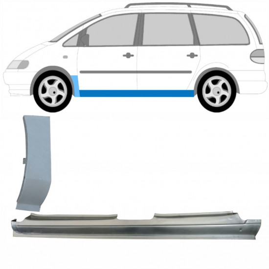 Teljes küszöb és első sárvédő javító panel hoz Volkswagen Sharan 1995-2010 / Bal / Készlet 10369