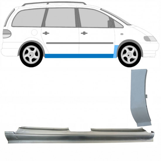 Teljes küszöb és első sárvédő javító panel hoz Volkswagen Sharan 1995-2010 / Jobb / Készlet 10368