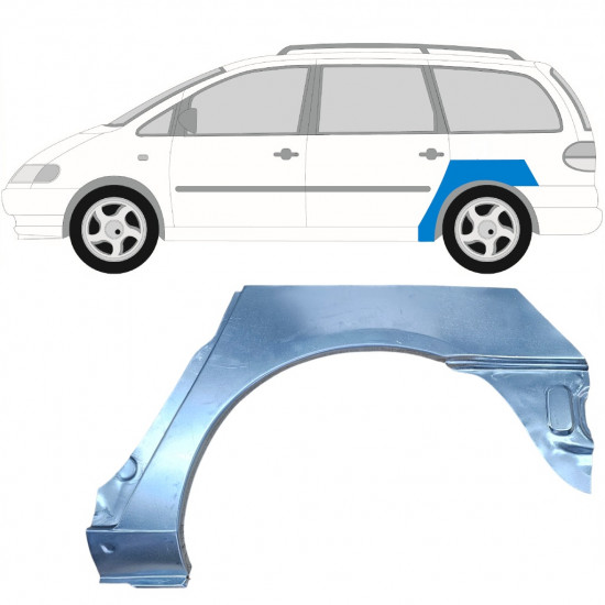 Hátsó sárvédő javító panel hoz VW Sharan Ford Galaxy 1995-2000 / Bal 6590