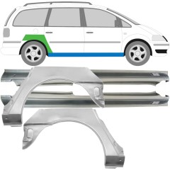 Teljes küszöb és hátsó sárvédő javító panel hoz Volkswagen Sharan 1995-2010 / Bal+Jobb / Készlet 9490