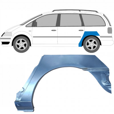 Hátsó sárvédő javító panel hoz VW Sharan Ford Galaxy 2000-2010 / Bal 6600