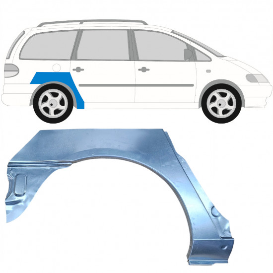 Hátsó sárvédő javító panel hoz VW Sharan Ford Galaxy 1995-2000 / Jobb 6591