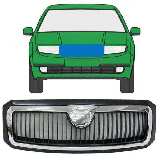 Hűtőrács hoz Skoda Fabia I 1999-2004 7525