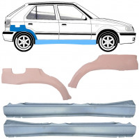 Küszöb és hátsó sárvédő javító panel hoz Skoda Felicia 1994-2001 / Bal+Jobb / Készlet 10108