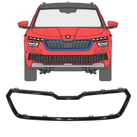 Hűtőrács keret hoz Skoda Kamiq 2019-2023 17227