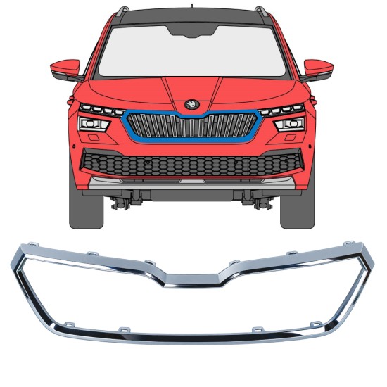 Hűtőrács keret hoz Skoda Kamiq 2019-2023 17226