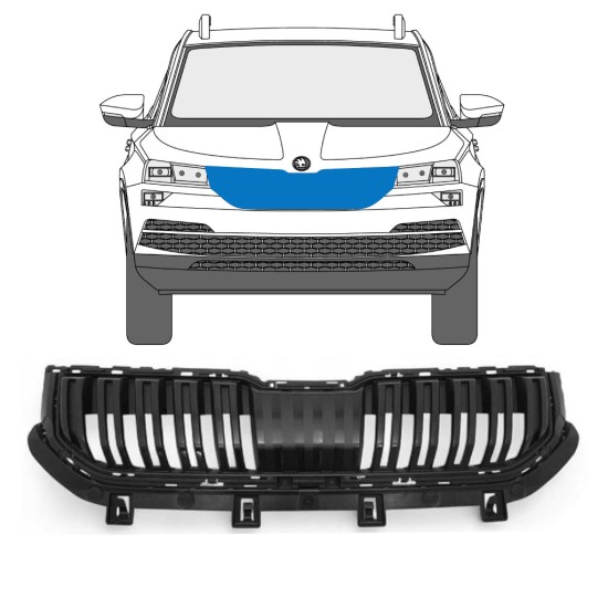 Hűtőrács hoz Skoda Karoq 2017-2022 17228