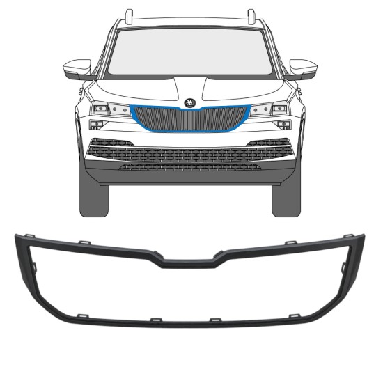 Hűtőrács keret hoz Skoda Karoq 2017-2022 17233