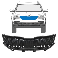 Hűtőrács hoz Skoda Karoq 2017-2022 / Készlet 17235