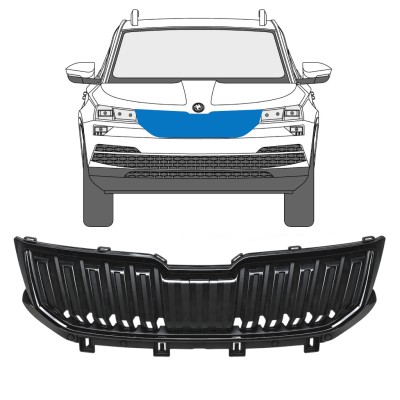 Hűtőrács hoz Skoda Karoq 2017-2022 / Készlet 17235