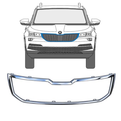 Hűtőrács keret hoz Skoda Karoq 2017-2022 17232