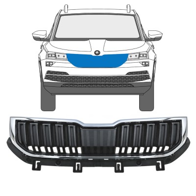 Hűtőrács hoz Skoda Karoq 2017-2022 / Készlet 17234