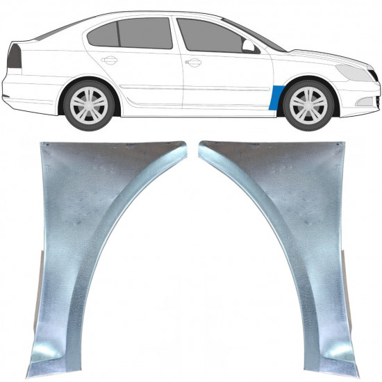 Első sárvédő javító panel hoz Skoda Octavia 2004-2013 / Bal+Jobb / Készlet 9602