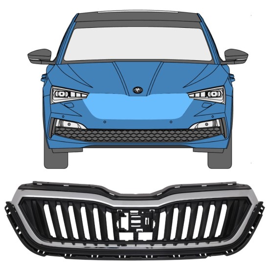 Hűtőrács hoz Skoda Scala 2019- 17229