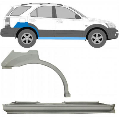 Küszöb és hátsó sárvédő javító panel hoz Kia Sorento 2002-2009 / Jobb / Készlet 11711