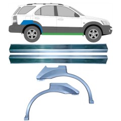 Küszöb és hátsó sárvédő javító panel hoz Kia Sorento 2002-2009 / Bal+Jobb / Készlet 10696